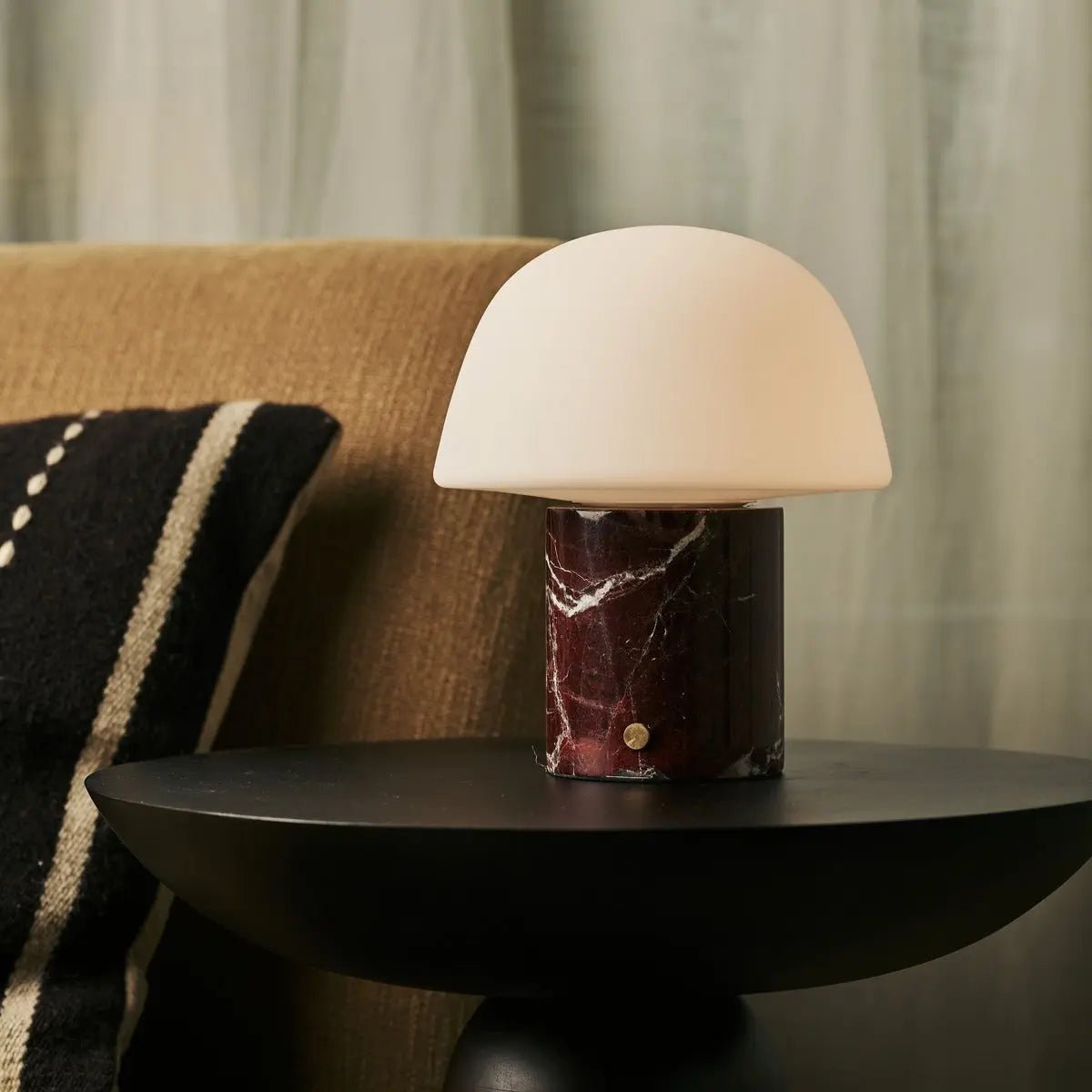 Maes Red / Rosso Levanto - Elegante marmeren oplaadbare tafellamp, tot 100 uur verlichting, stijlvol en functioneel