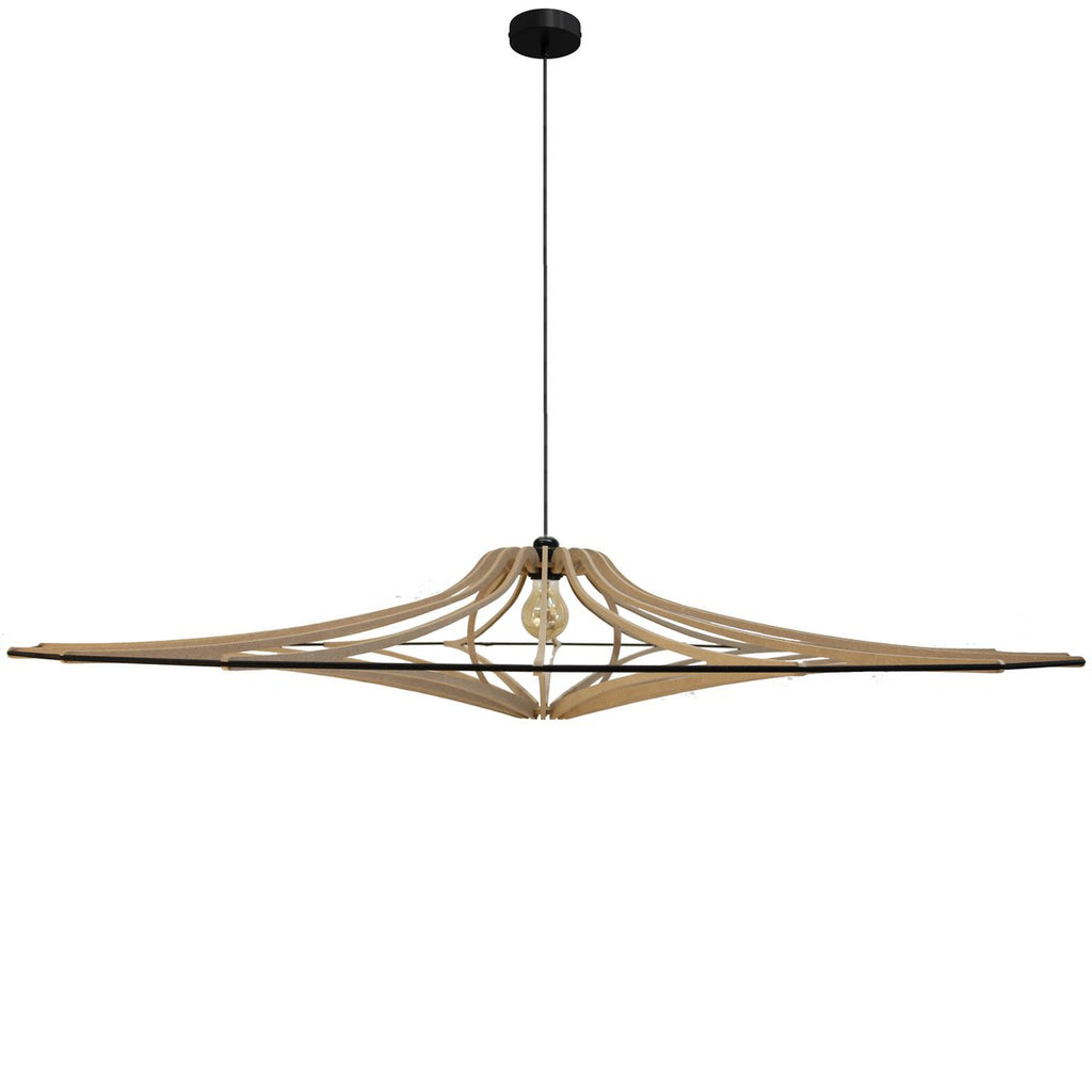 Design hanglamp D124 cm SINGING BRUT - zwart elastisch - zwart kit