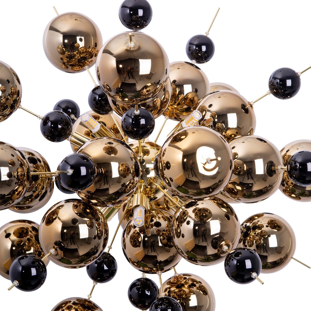 Hanger lamp "explosie" van metaal en glas, G9 -versies, hangende lamp voor eetkamer, woonkamer, gang of kantoor, Øca. 65 cm