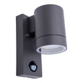 Buiten Wall Lamp "Romb" met bewegingsdetector, antraciet -gekleurd aluminium, timer, veranderbare lamp, 7 x 12,5 x 16,4 cm