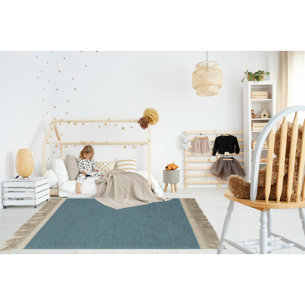 BUBBLES vloerkleed van jute en wol