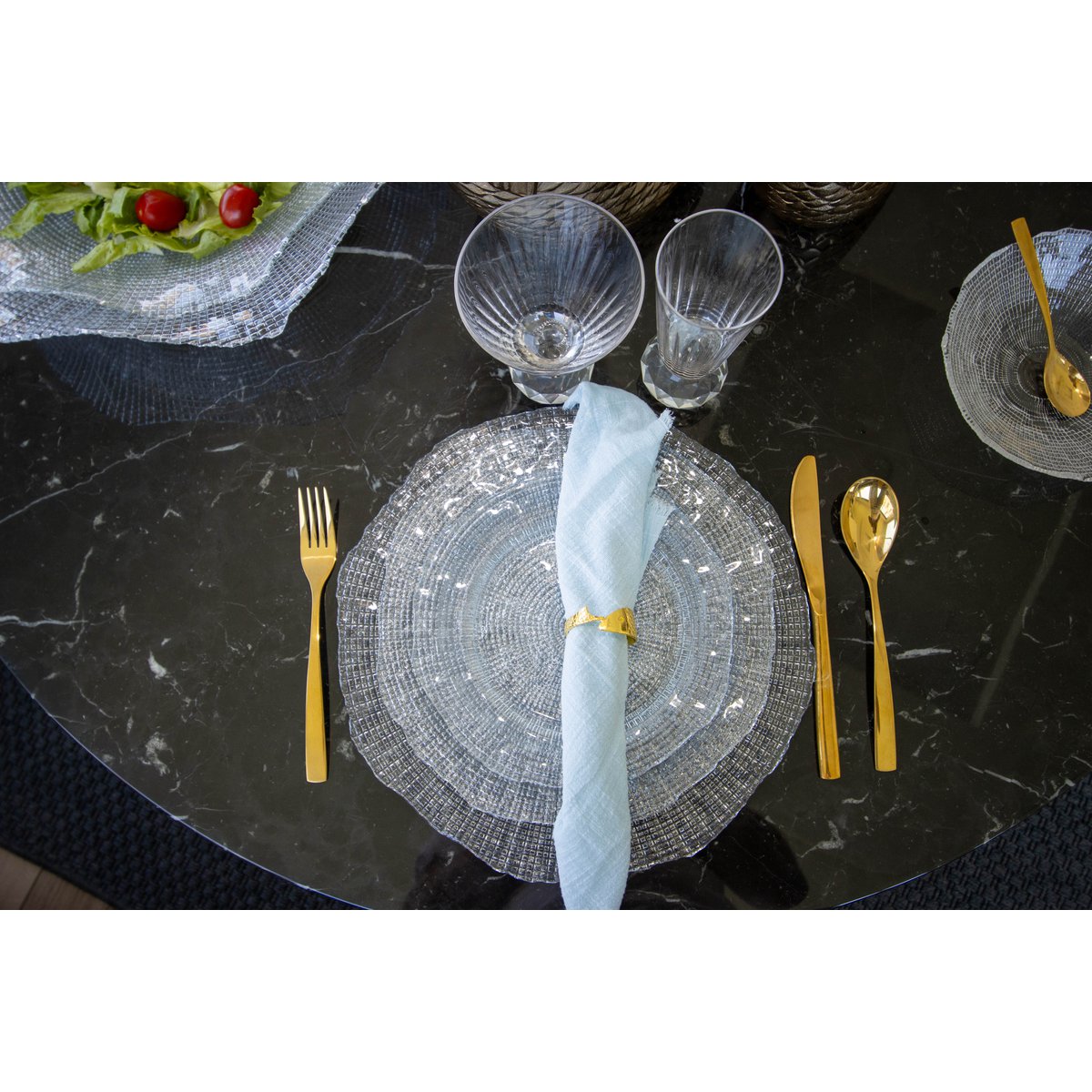 Transparante platte plaat 27 cm