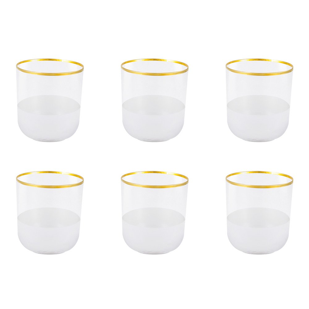 Nish vergulde waterglazen - veel van 6