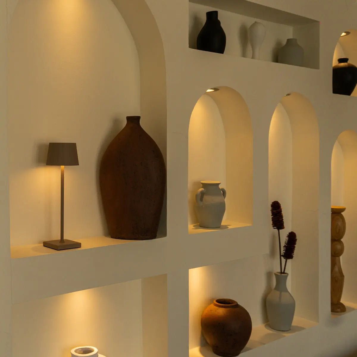 William Koala Brown oplaadbare ijzeren tafellamp – dimbaar, opladen via USB-C, batterijduur van 120 uur