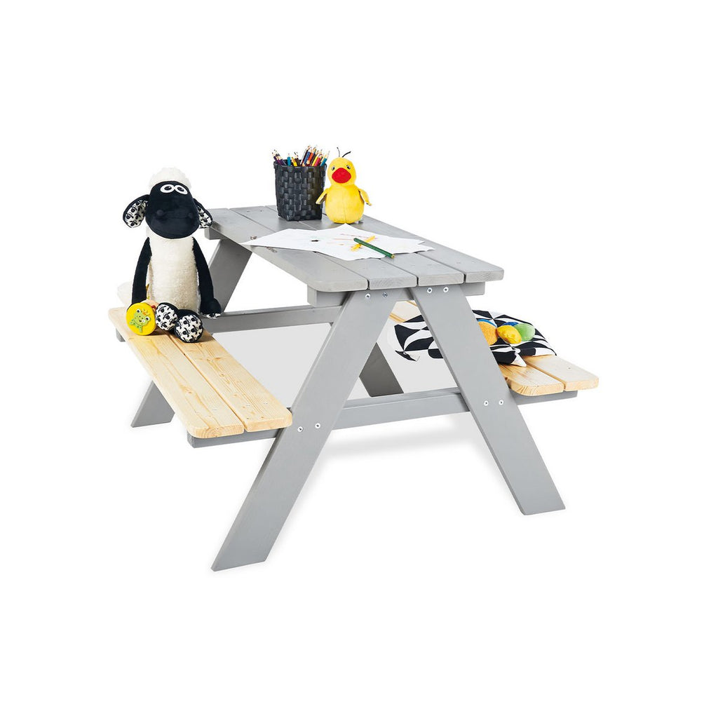 Picknickbank voor kinderen "Nicki For 4", grijs