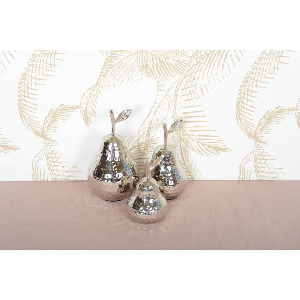 Decoratieve zilveren peer 12x12x22,5 cm