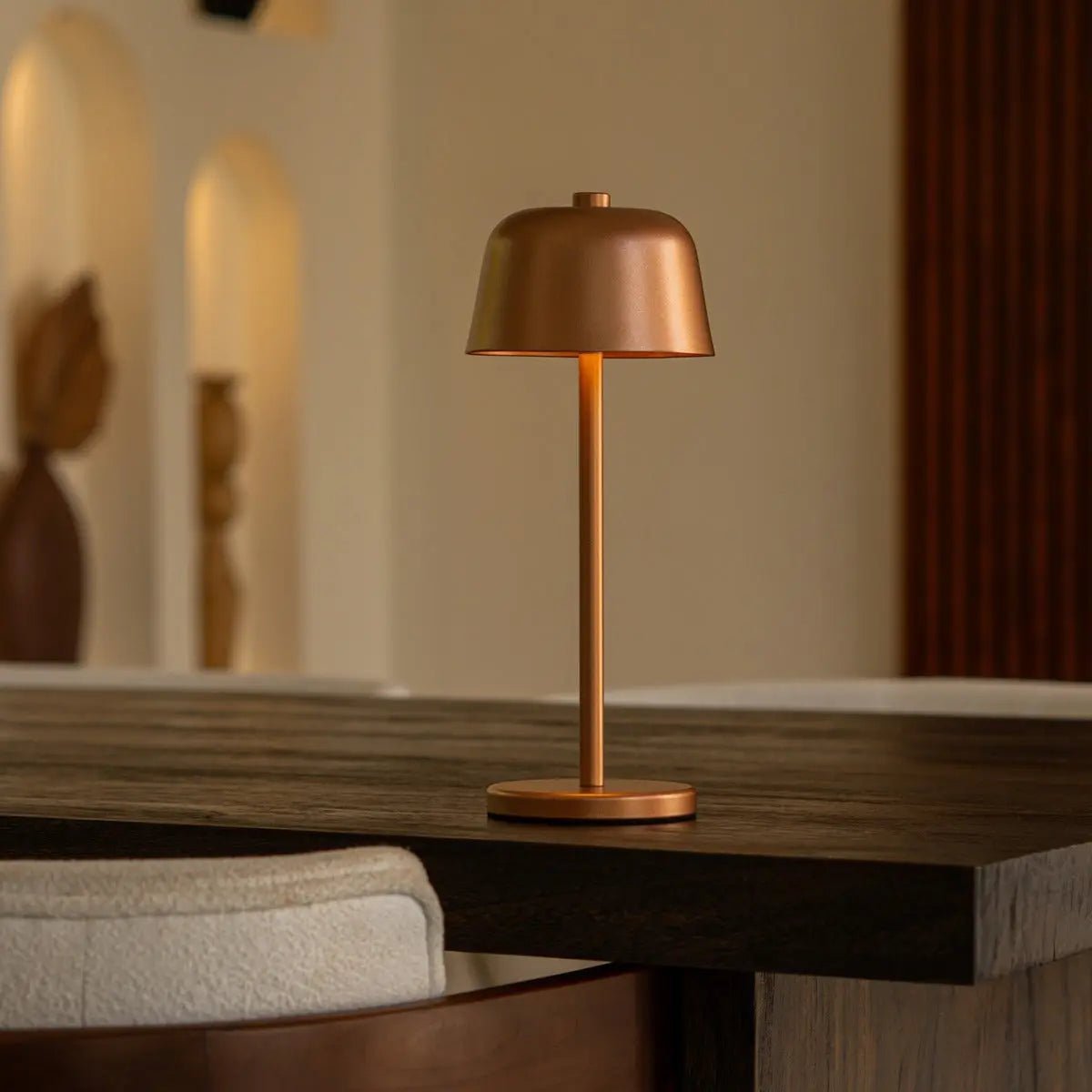 Anton Koperen Oplaadbare Tafellamp | Stijlvolle en draadloze verlichting