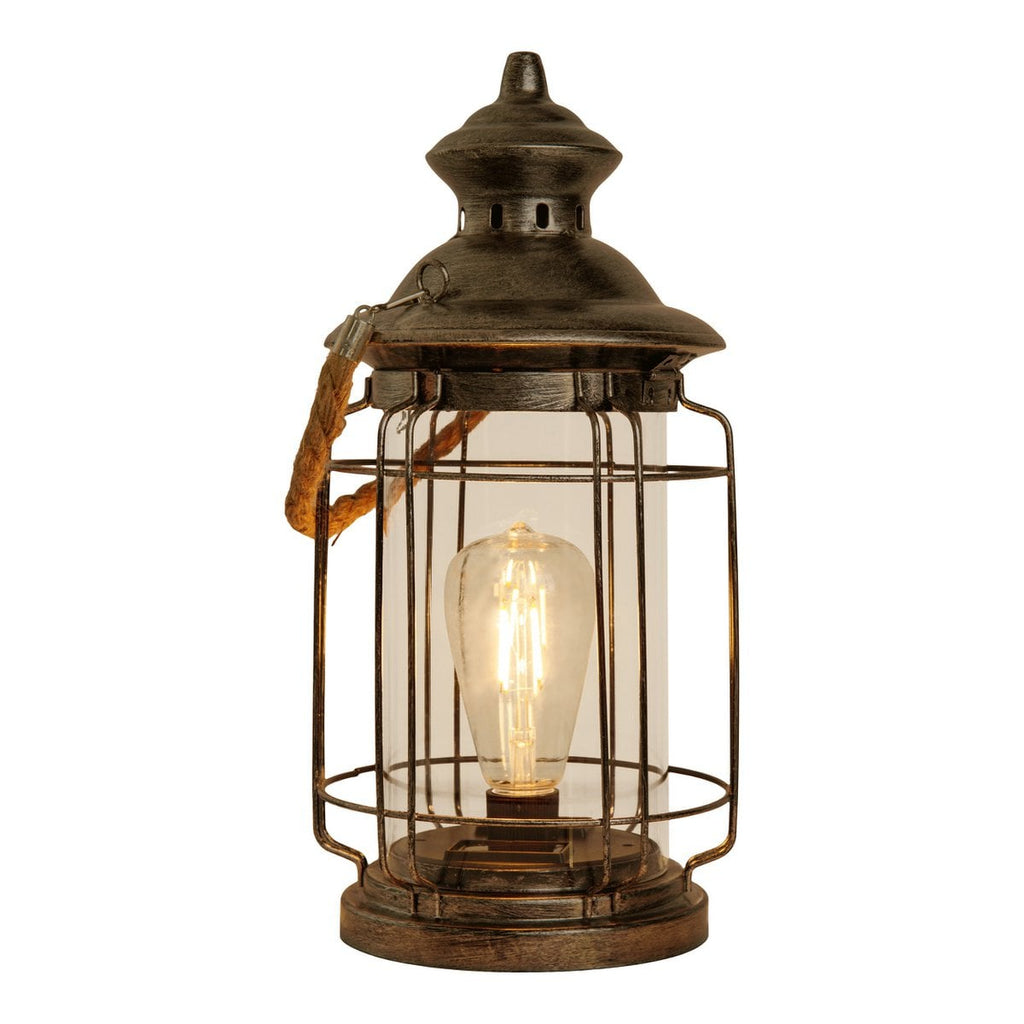 LED decoratief zonnelampje "Bruno" gemaakt van metaal, glas en plastic, koper, met een stevig ingebouwde LED, voor buiten