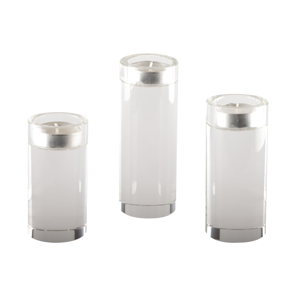 12 CM RONDE GLAZEN KAARSHOUDER