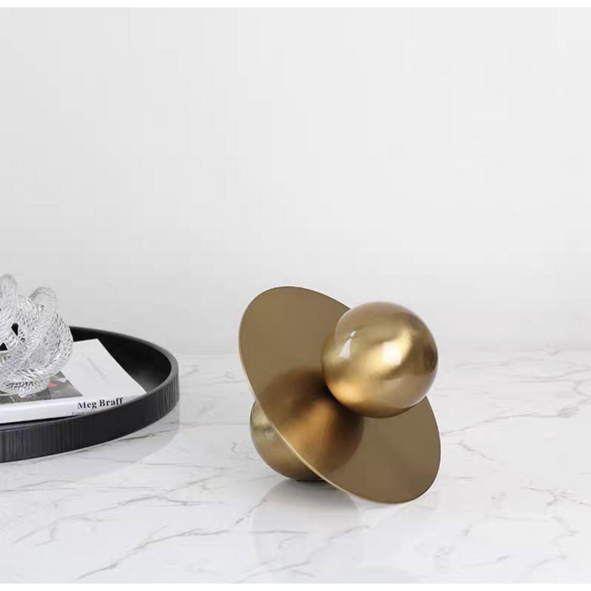 Moderne en eenvoudige metalen bolvormige ornamenten voor huis en woonkamer.Afmetingen: 20cm*20cm