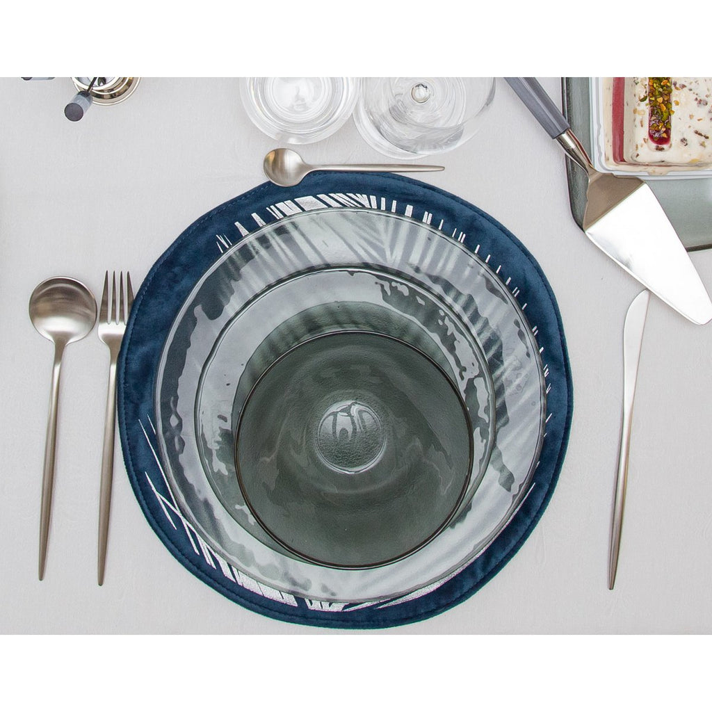 Huishouden 24 stuks mat zilver afgeronde contouren