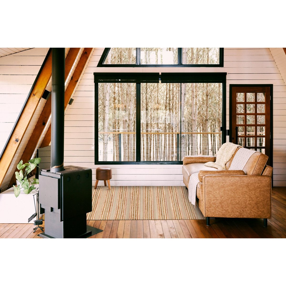 Handgemaakte wollen wollen tapijt en jute raj