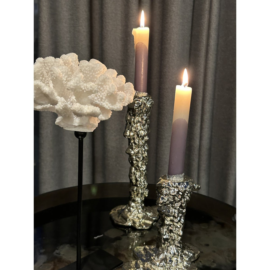 Koraalcollectie met metalen standaard -L-maat: H29cm B15cm D15cm