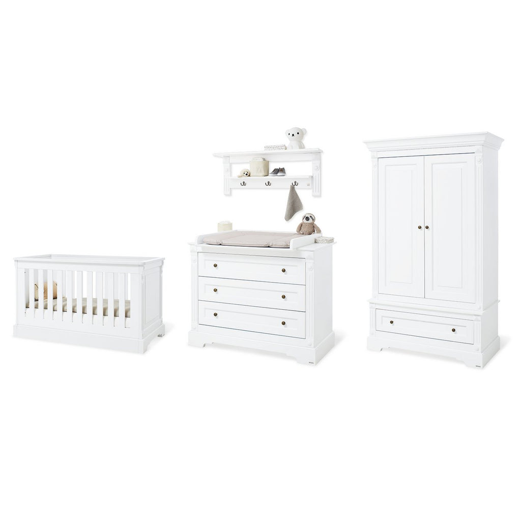 Kinderkamer "Emilia" brede incl. muurplank, 4 delen