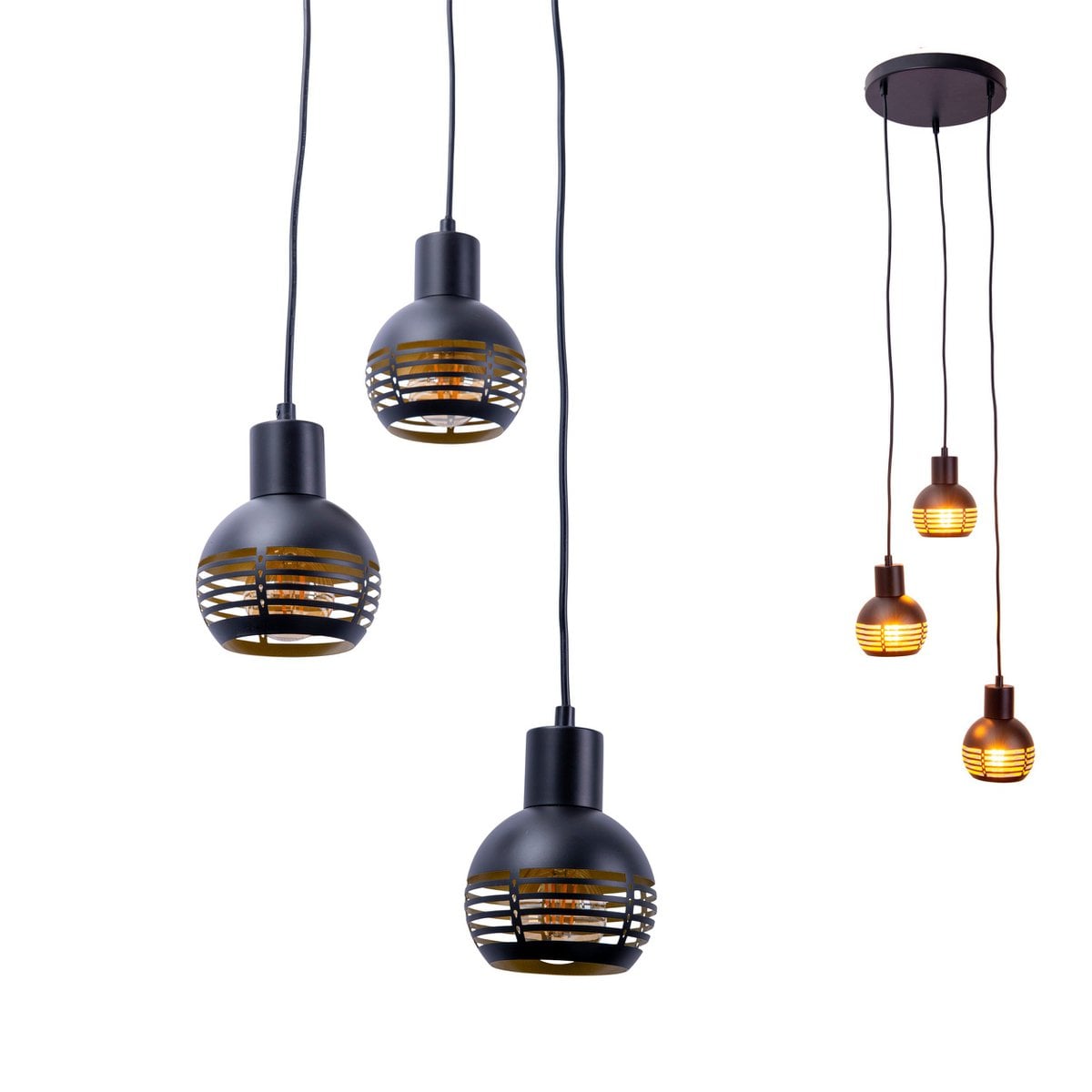 Liv · Houten hanglamp — zwart