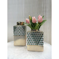 Vaas Groen met goud met dop ( SMALL) 7543-8