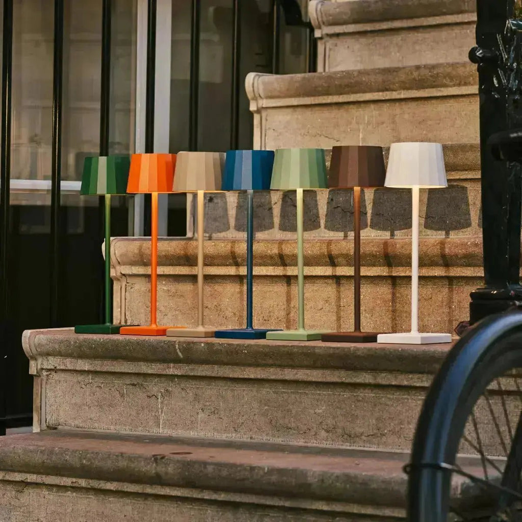 Wouter Mocha Brown oplaadbare tafellamp-Draadloos opladen, dimable, 120 uur batterijduur