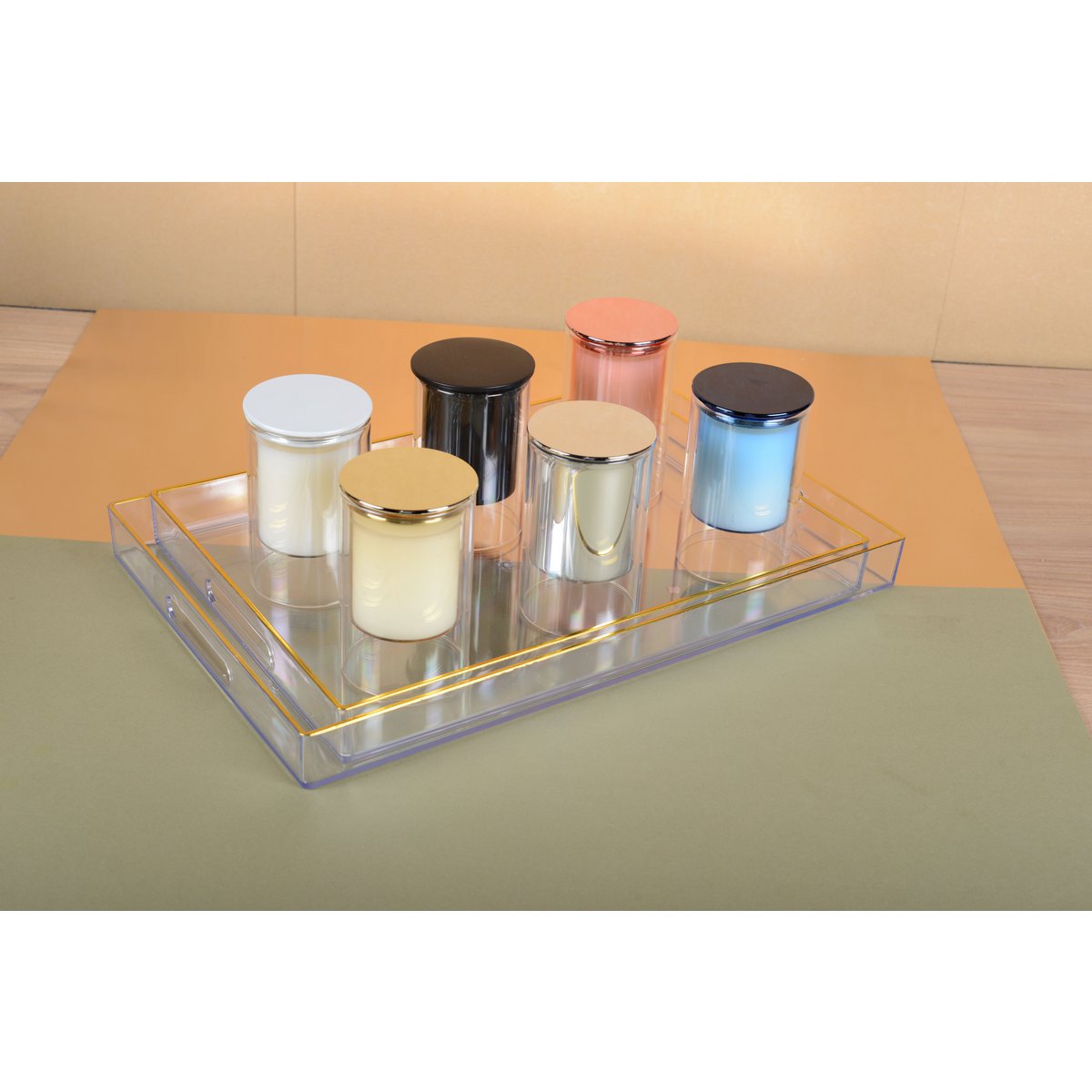 Witte kaarsen musc parfum 7x11.3 cm