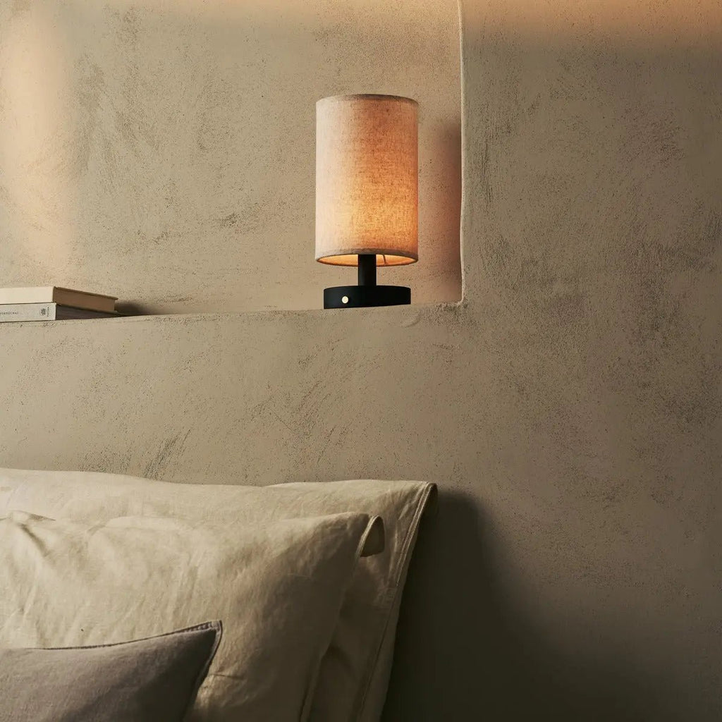 Ben Black houten tafellamp-Oplaadbaar, dimable, USB-C aangedreven