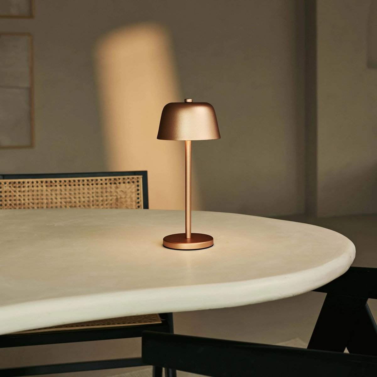 Anton Koperen Oplaadbare Tafellamp | Stijlvolle en draadloze verlichting