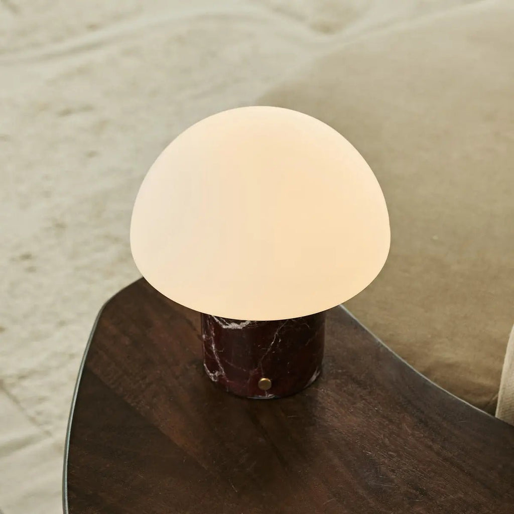 Maris Red / Rosso Levanto - Classic Marmeren oplaadbare tafellamp met 3 lichte kleuren en dimfunctie