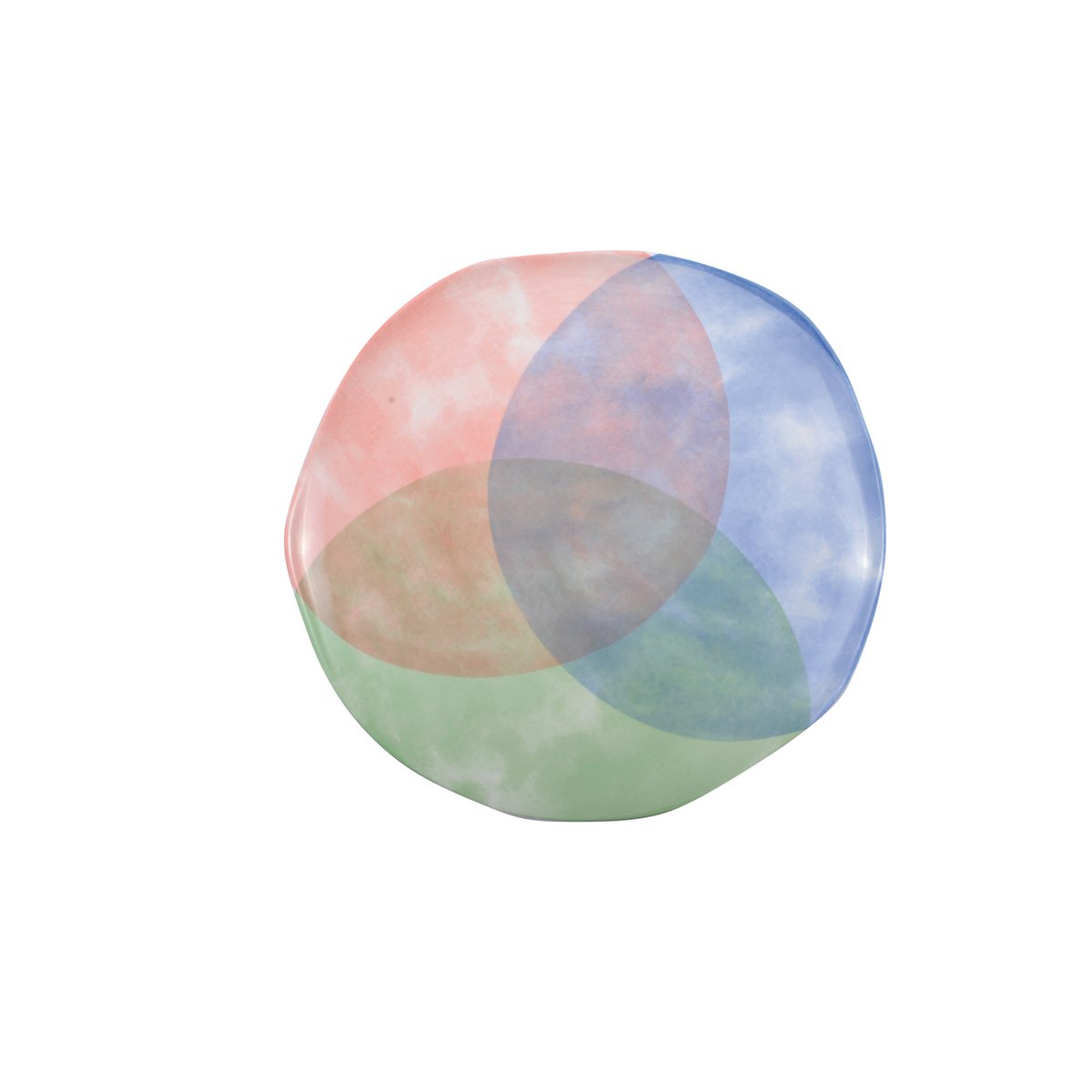 Assiette plaat tricolor-paradise