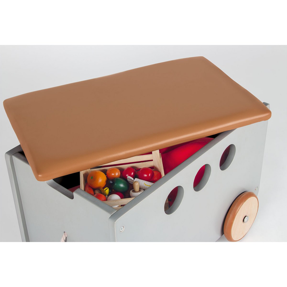 Speelgoedkist op wielen "Jim", grijs