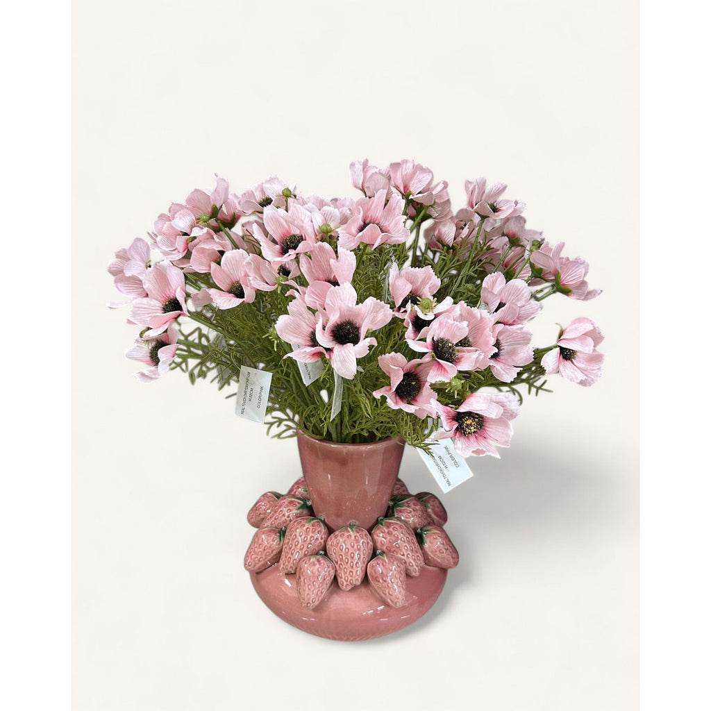 3D real touch chrysanthemum pink | Zijden kunstbloem | Lengte 52cm  1pcs