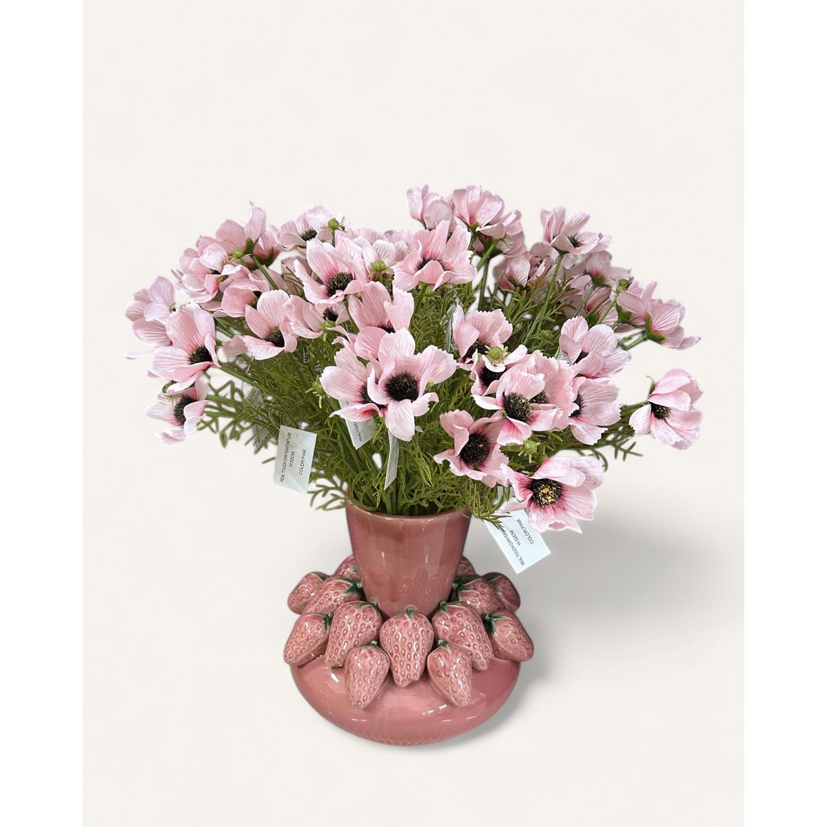 3D real touch chrysanthemum pink | Zijden kunstbloem | Lengte 52cm  1pcs
