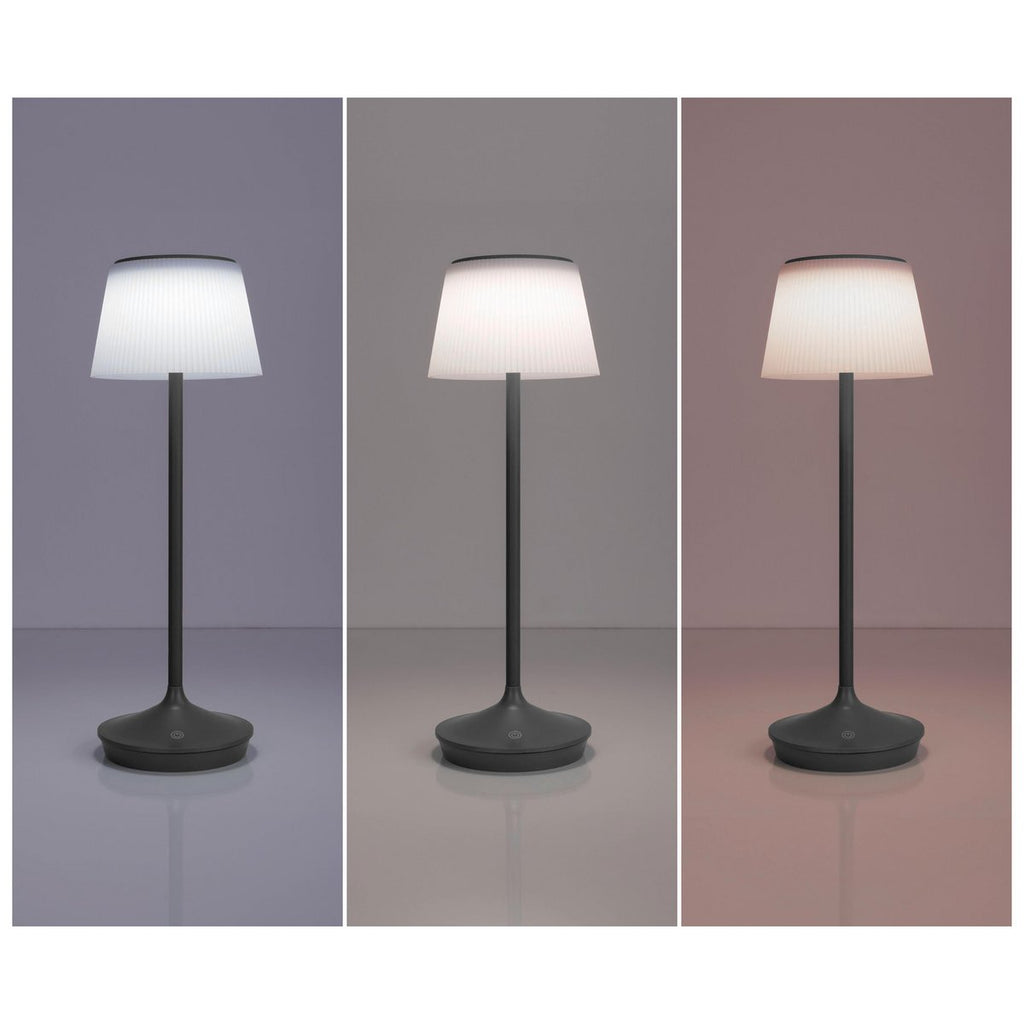 LED -licht "Emmi" voor buiten en binnen, tafellamp gemaakt van metaal en plastic, met stevig gebouwd -in LED's, LED -tafellamp voor balkon, terras, tuin, woonkamer, wintertuin, ca.