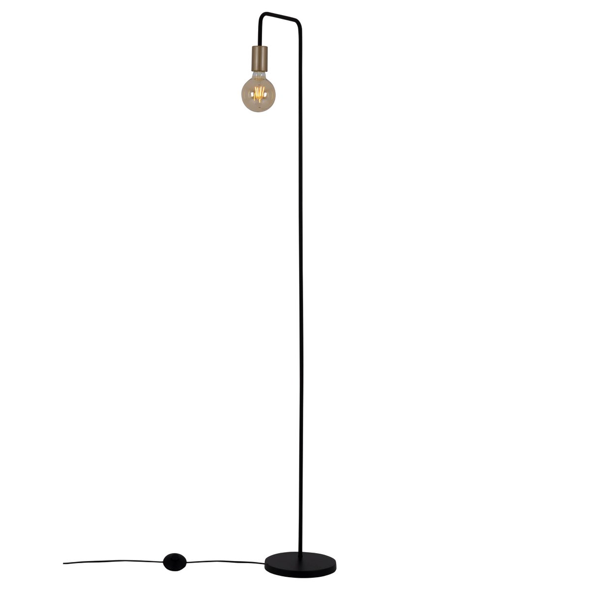 Liv · Houten vloerlamp — zwart