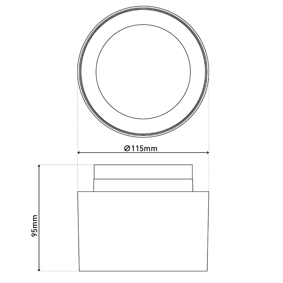 Liv · LED-spot compact — Ø11,5cm wit