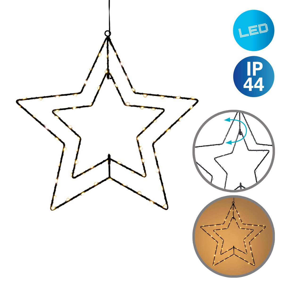 LED Outdoor Christmas Lamp "Stern" D: 40 cm