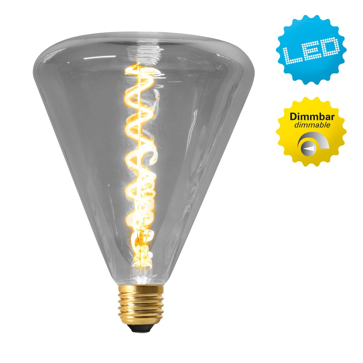 Liv · LED-decoratielamp — E27/4W grijs glas