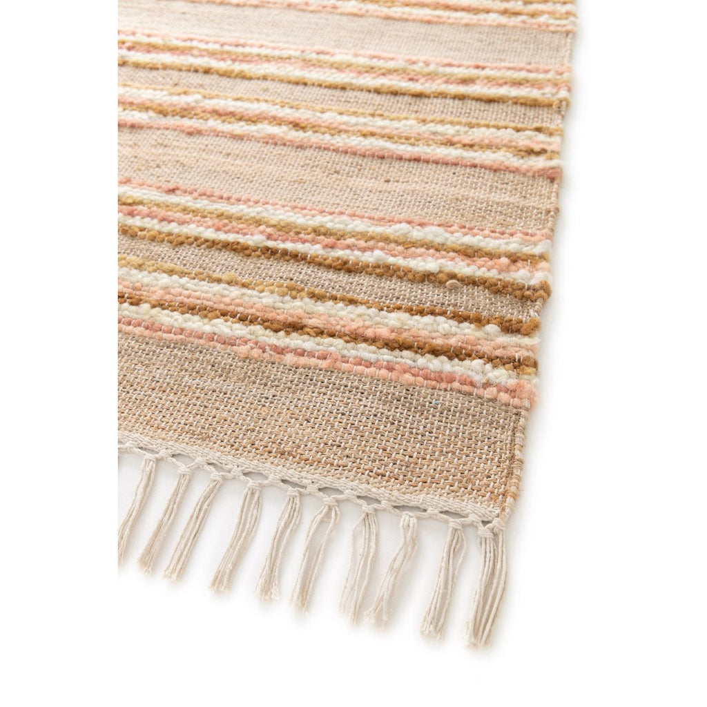 Handgemaakte wollen wollen tapijt en jute raj