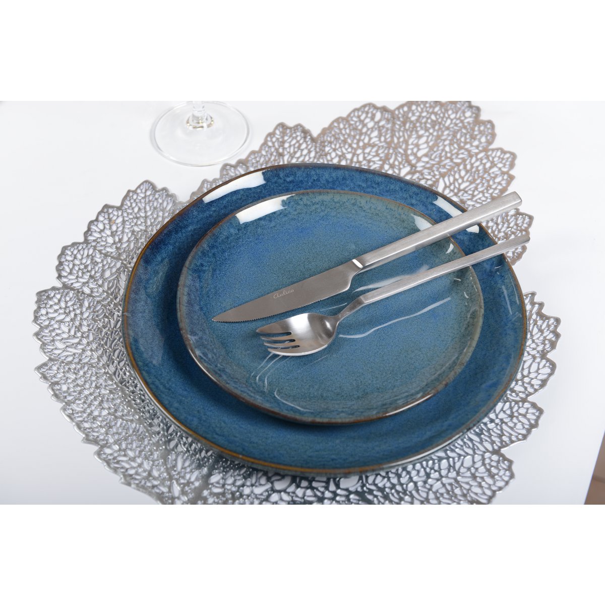 Zilveren eiken bladplaat