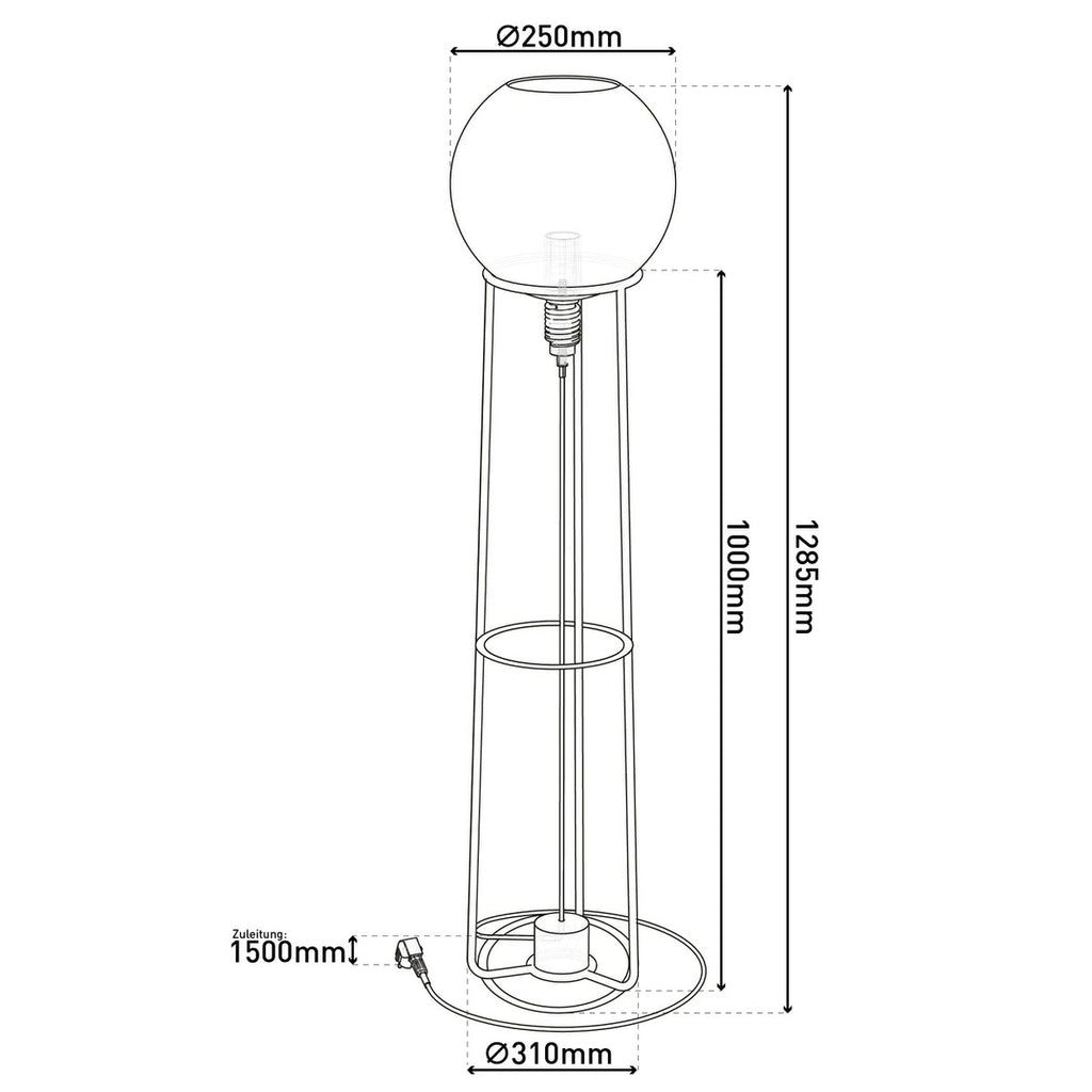 Liv · Messing vloerlamp — zwart