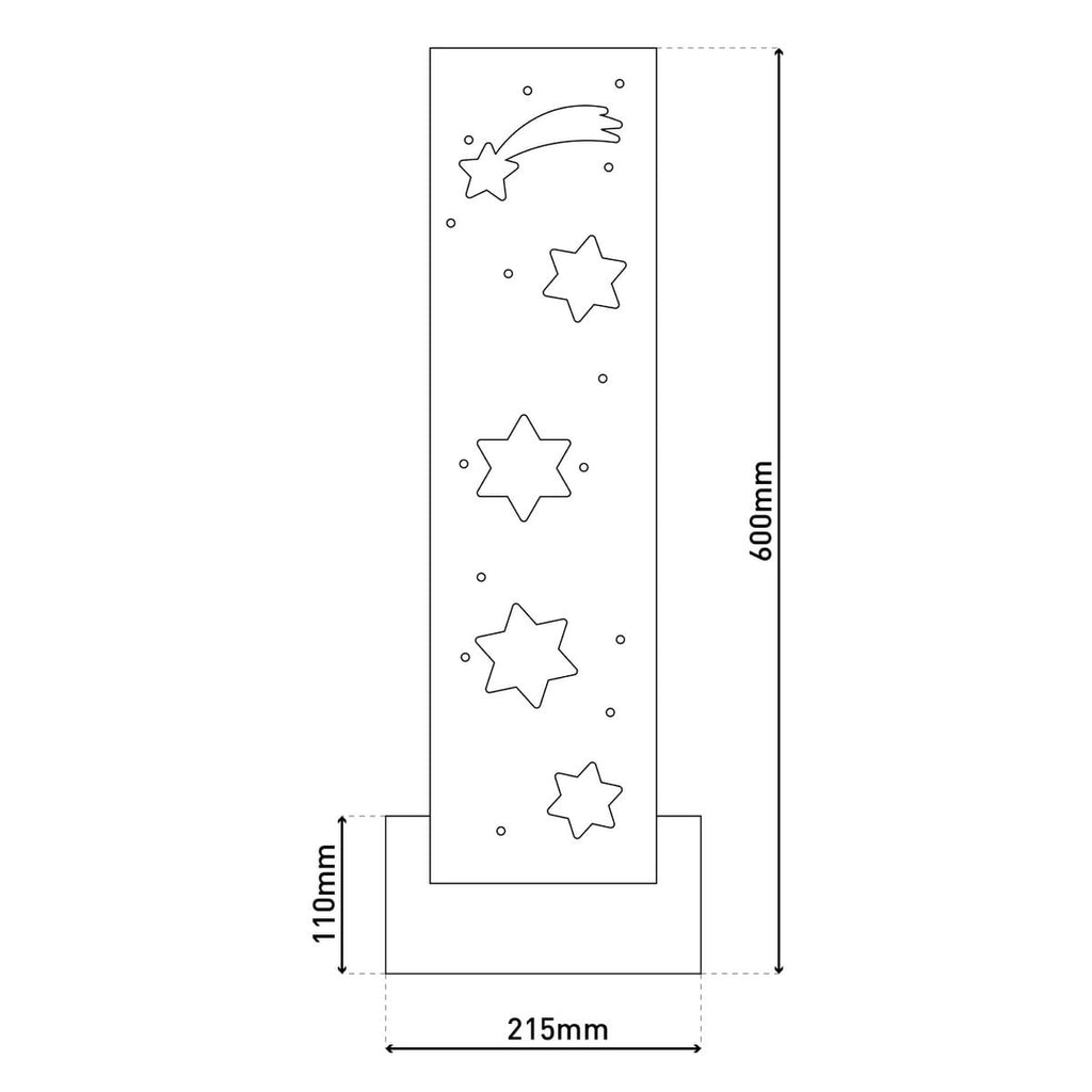 Led Wood Decolum "Stars", gemaakt van natuurlijk hout met vaste LED's, kerstdecoratie voor buiten