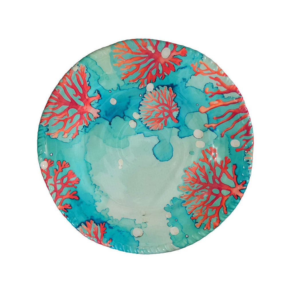 Platte plaat in melamine koraal 28x28x2.5 cm