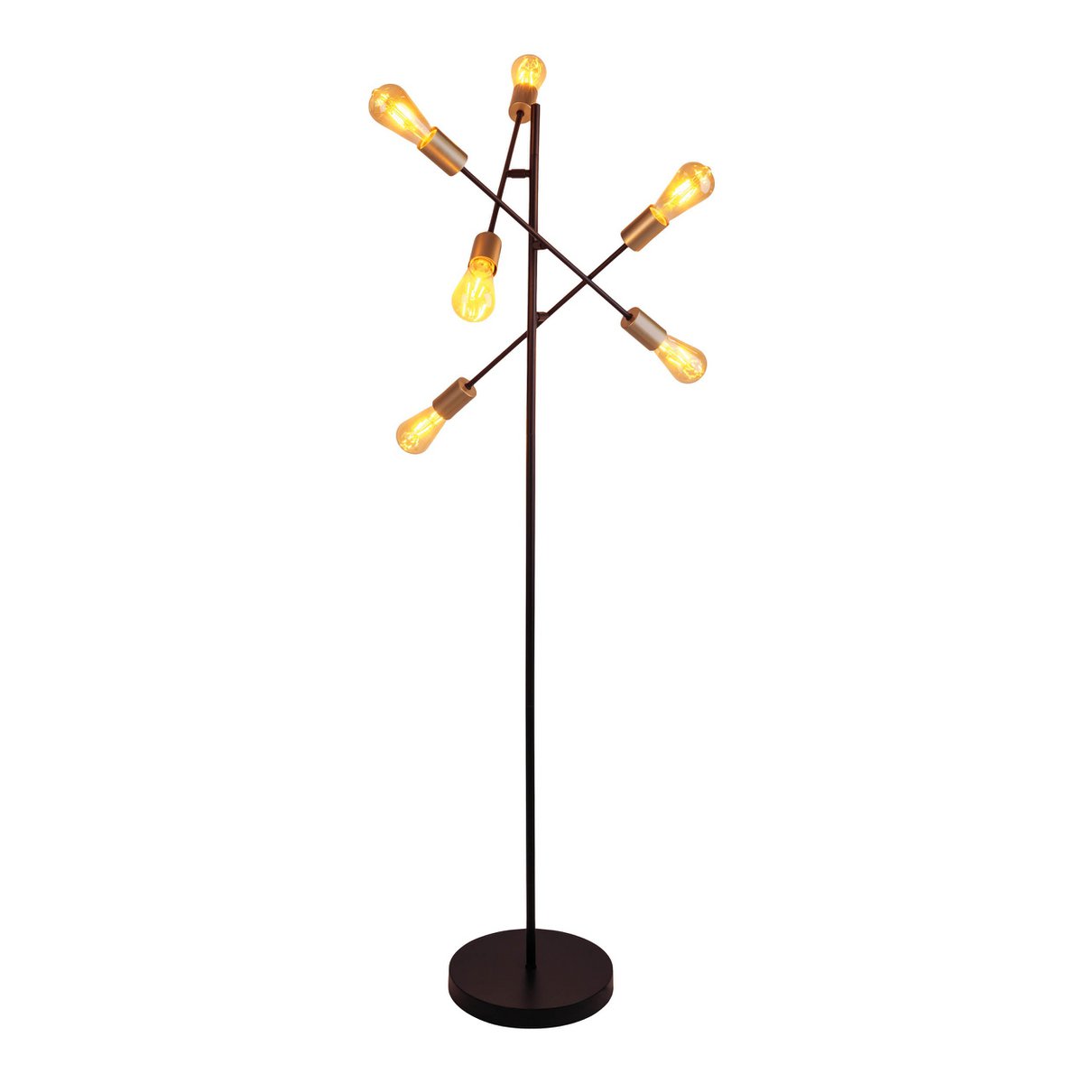 Liv · Houten vloerlamp — zwart