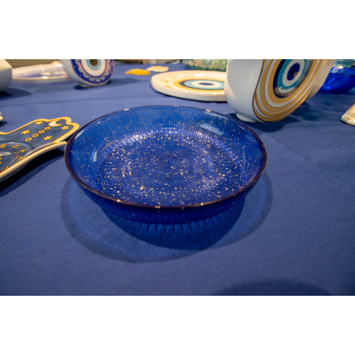 Bol bleu constellatie 15x15x3cm