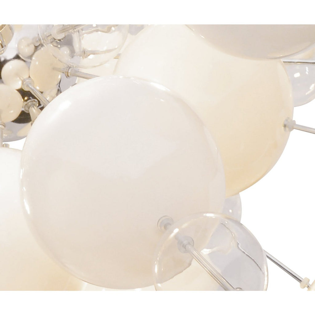 Hanger lamp "explosie" wit gemaakt van metaal en glas, G9 -versies, voor eetkamer, woonkamer, gang of kantoor, hangende lamp ØCA 65 cm