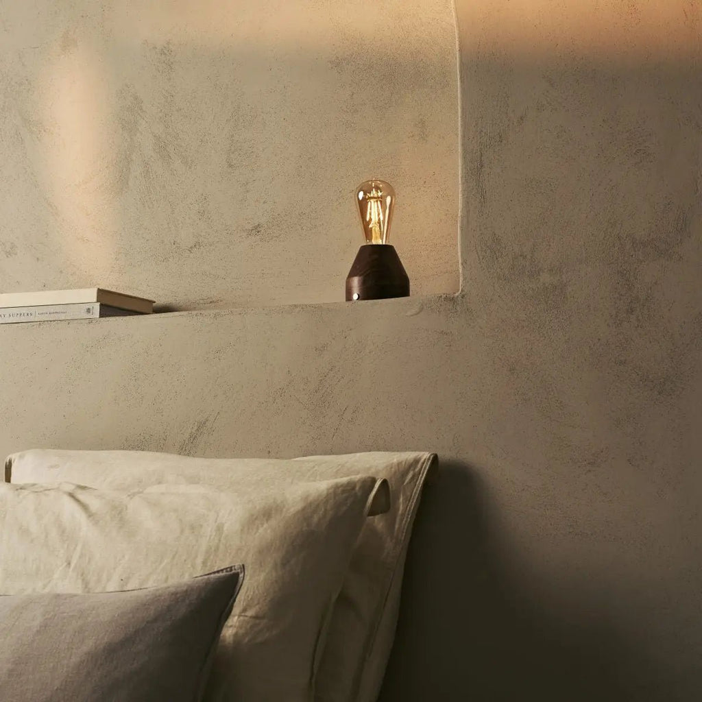 ZAVI WALNAUT Oplaadbare LED-tafellamp-Draadloos, dimpelbare, 100-uur batterij