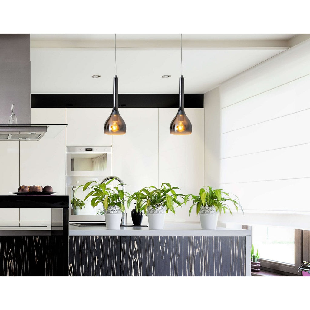 Liv · Glazen hanglamp — antraciet
