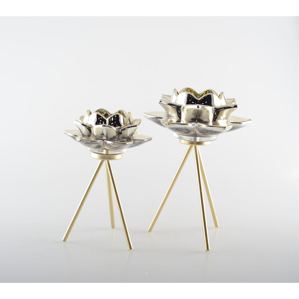 Golden Flower Stand 15x15x20.5 cm