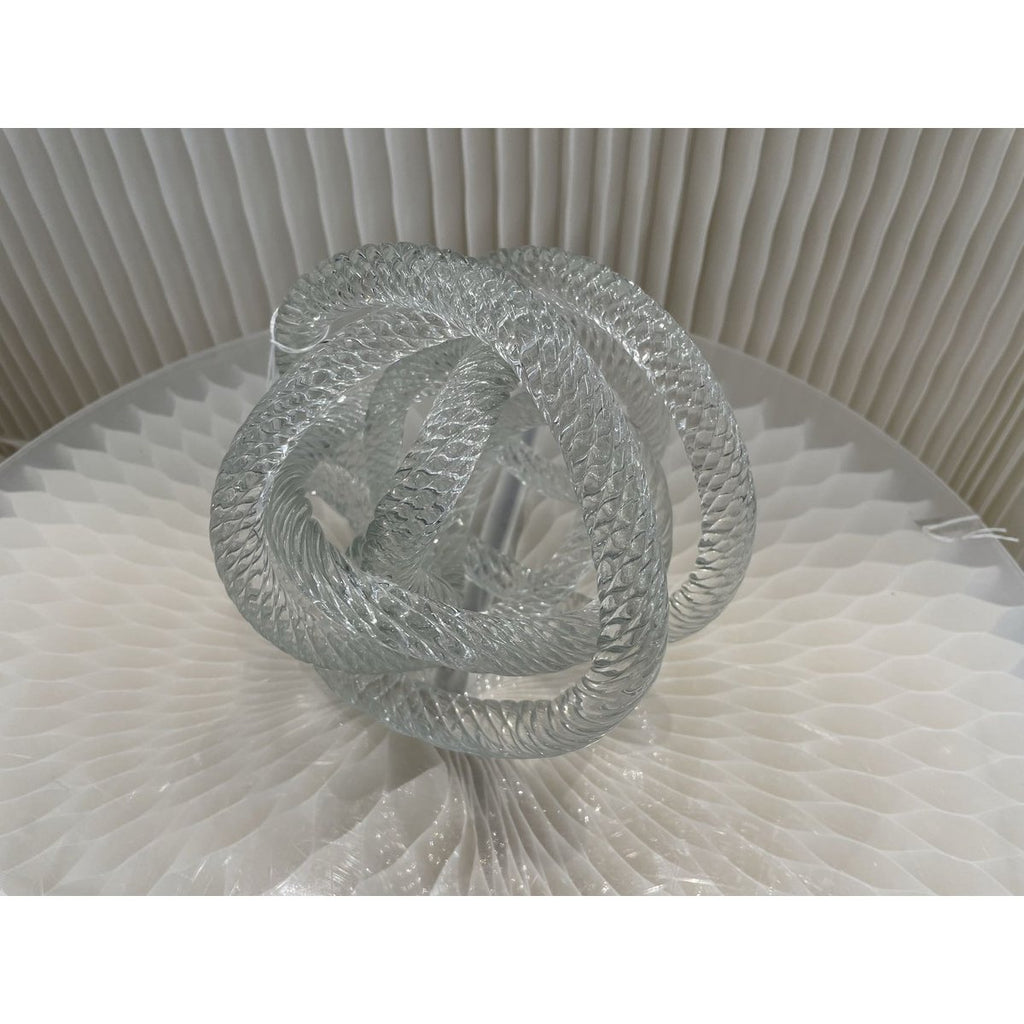 Klein geknoopt glassculptuur (S) Diameter 10cm