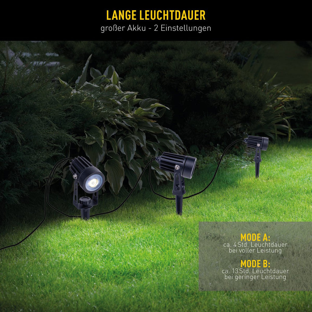 Liv · LED-solar spotset — 3-arms